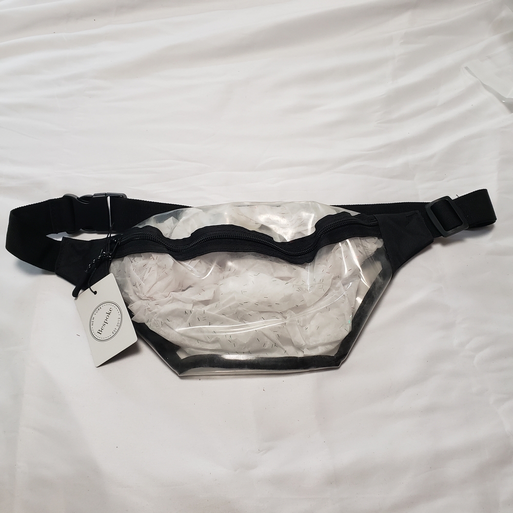 Bespoke Transparent Bag with Black Accents.